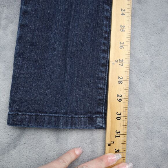 Forever Twenty One Pants Womens 28 Blue Low Rise Flat Front Bootcut Denim Jeans - Picture 5 of 16